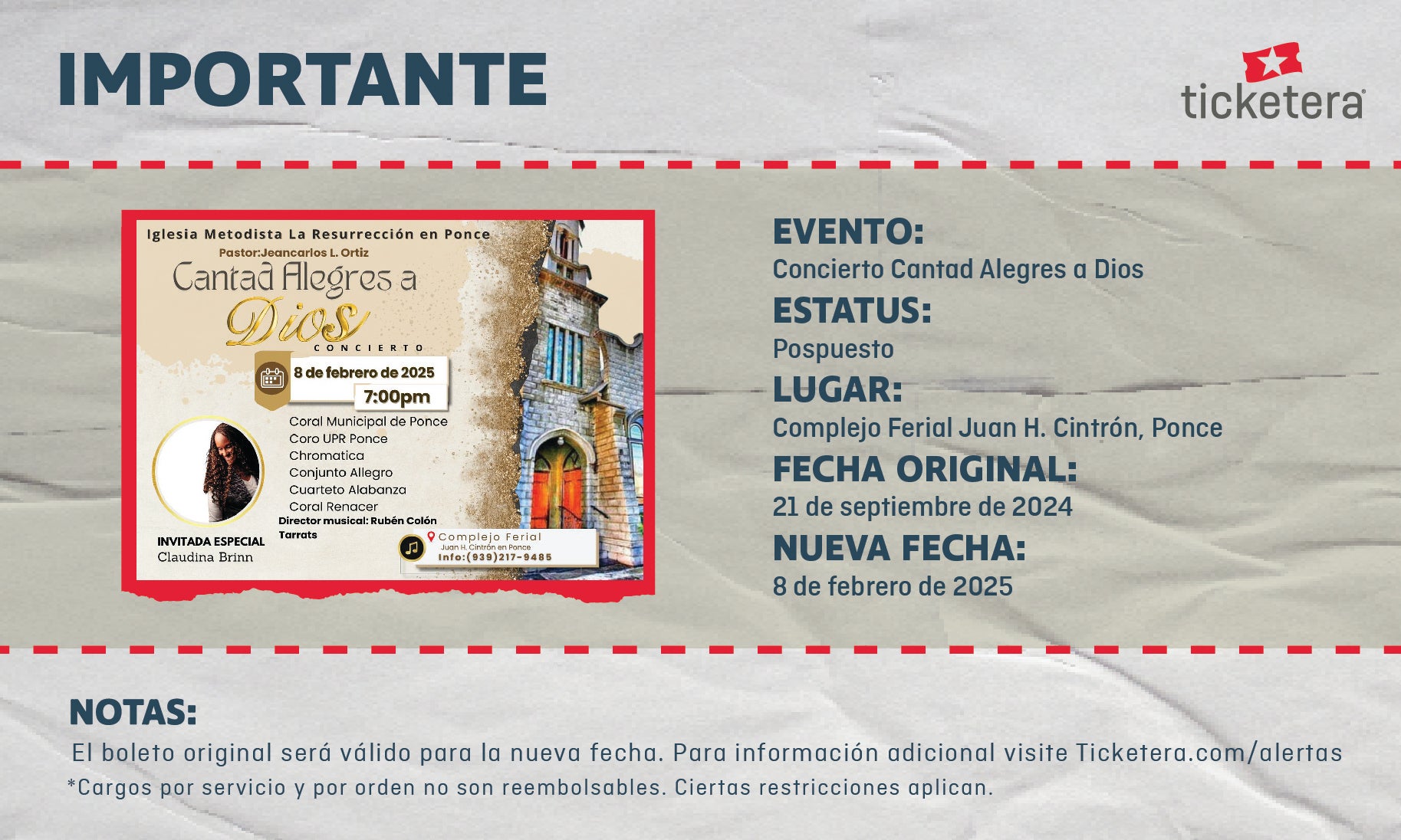 More Info for Concierto Cantad Alegres a Dios